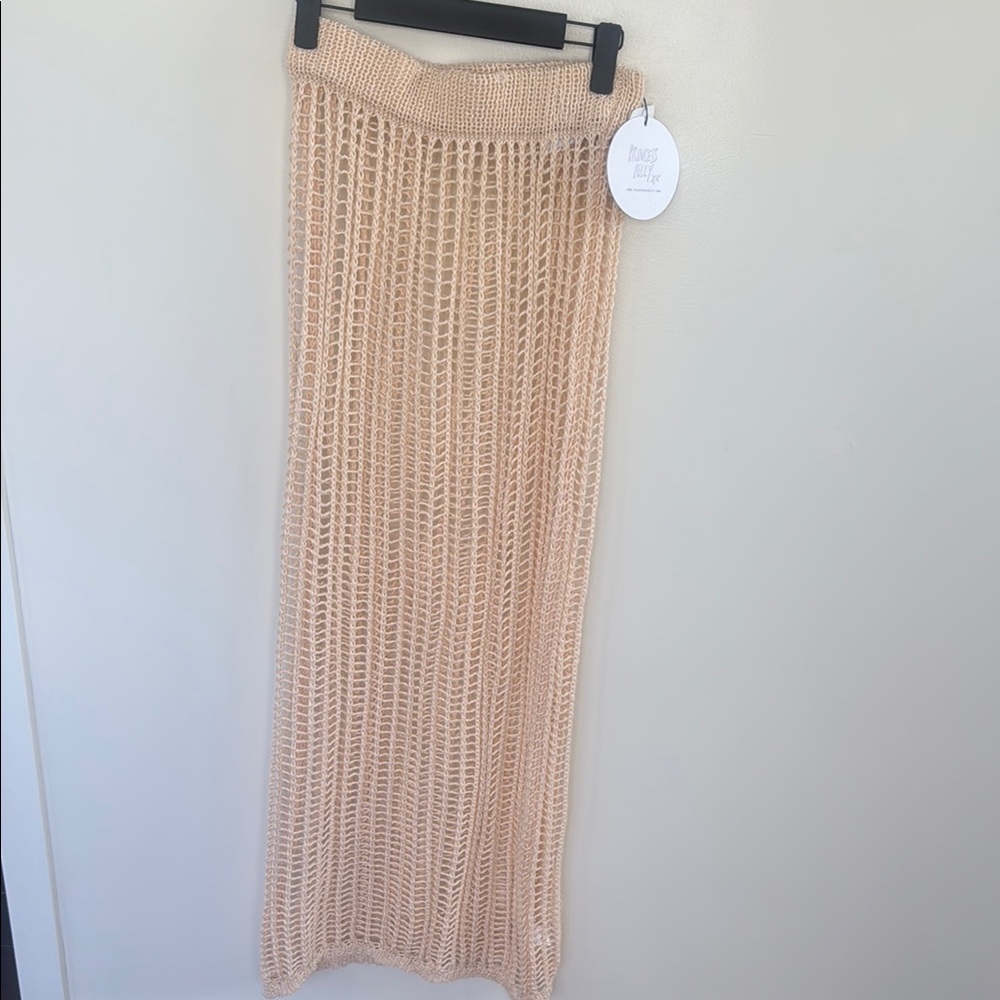 NWT Princess Polly knit cream maxi beach vacation summer skirt coverup size 6